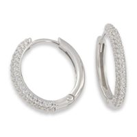 Orecchini Domar Gioielli Donna Orecchino cerchio argento 925 con zirconia cubica in Argento Cubic Zirconia EZB100420